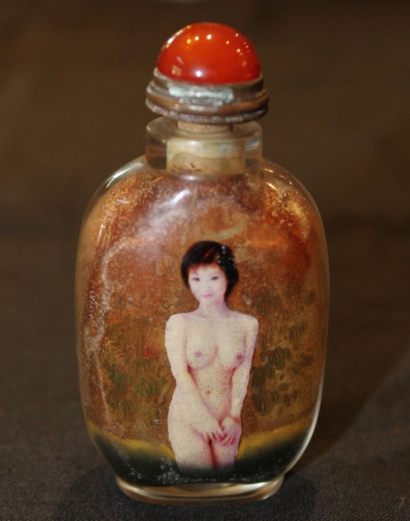 Interior Painted Snuff Bottle with Woman