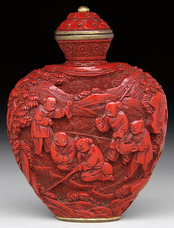 Red Chinese Snuff Bottle