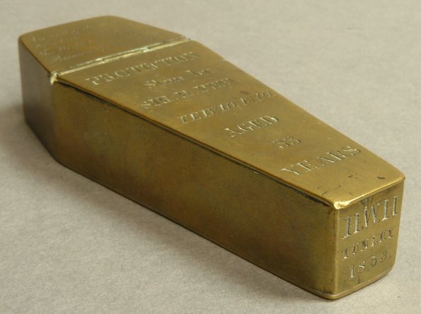 Brass Coffin Snuff Box