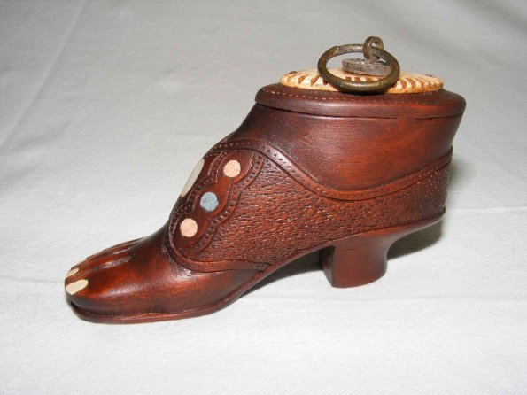 Wooden Shoe Snuff Box