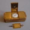 Gold Snuff Box with Clock