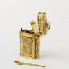 Gold Snuff Box with Spoon Belonging to Chatelaine