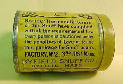 Byfield's Yellow Top Snuff 2