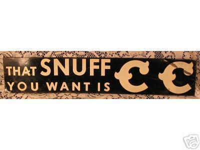CC Snuff Enamel Sign