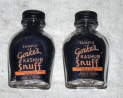 Goike's Kashub Snuff Sample Bottles