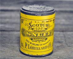 Lorillard Scotch Snuff Yellow Tin