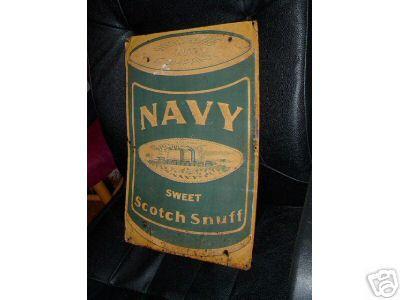 Navy Scotch Cardboard Sign