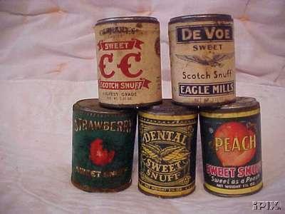 Old Snuff Cans