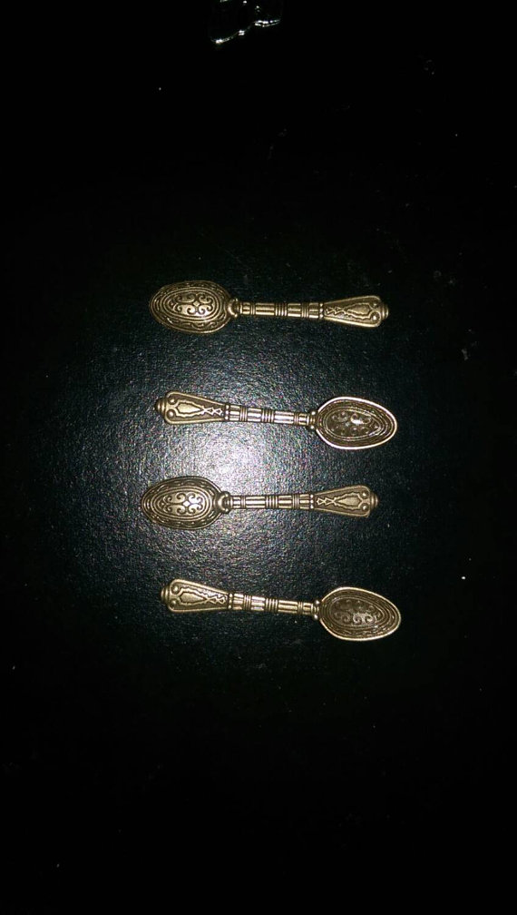 Brass Mini Snuff Spoons