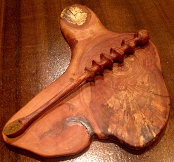Cocobolo Snuff Spoon Carved by Jim