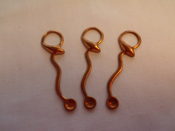 Copper Snake Snuff Spoons c1960