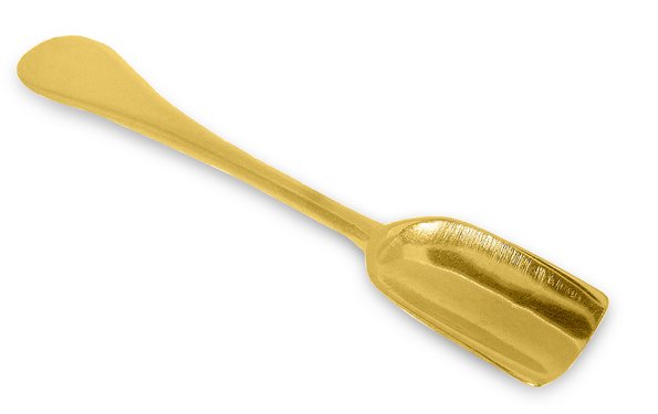 Gold Plain Snuff Shovel Spoon